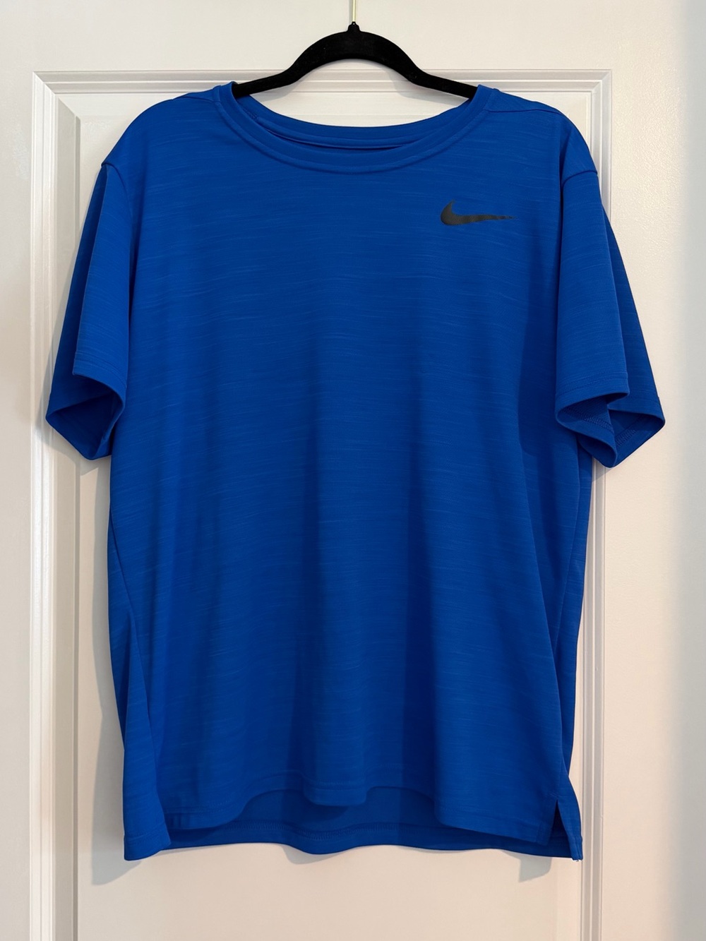 Nike Royal Blue Short Sleeve Dri-FIT Tee with Black Swoosh